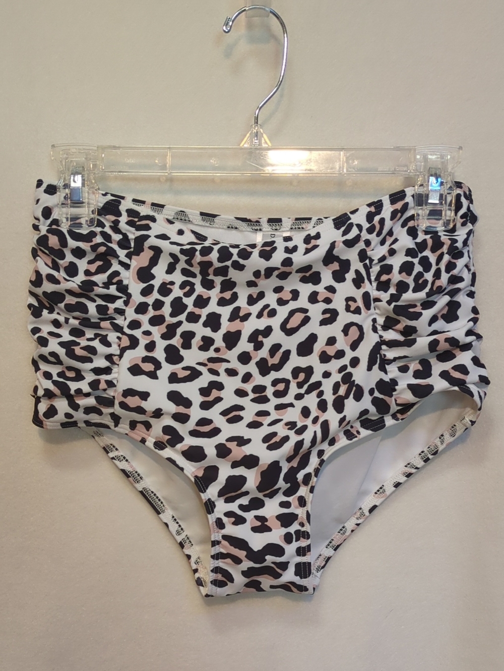 High-Waist Leopard Print Bikini Bottoms